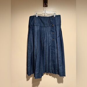 Pilcro Blue A-Line Skirt